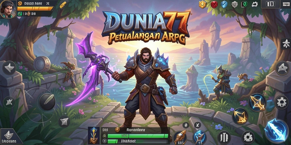 Tampilan gameplay DUNIA77 yang menegangkan dengan aksi pertarungan yang intens.