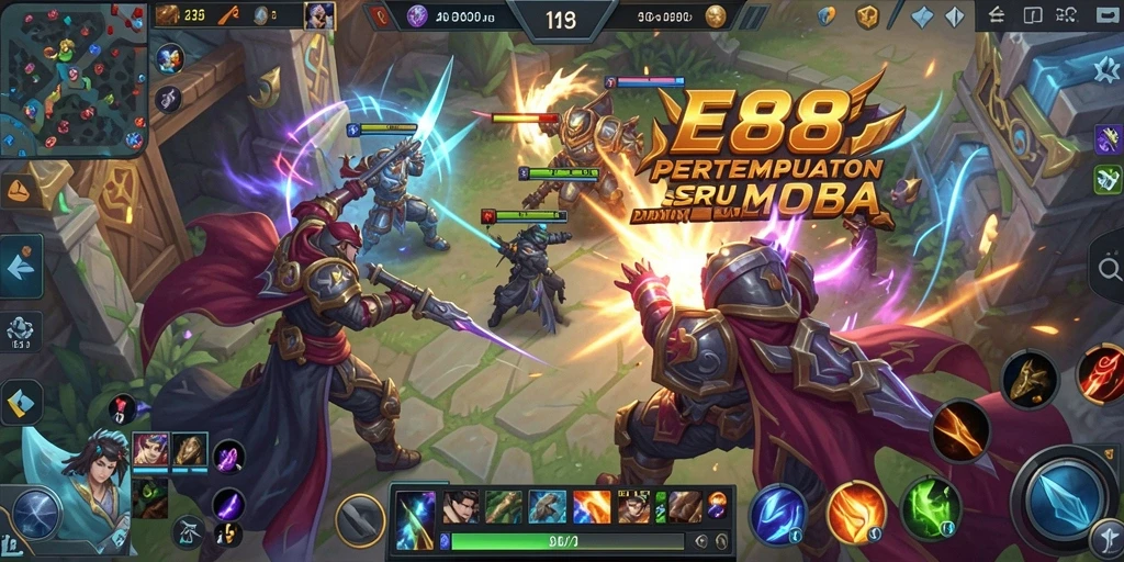 Tampilan gameplay E88 yang menegangkan dan penuh aksi.