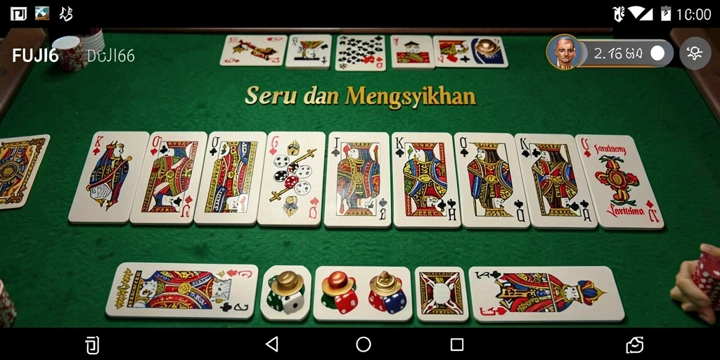 Tampilan seru gameplay FUJI66 yang menampilkan domino.