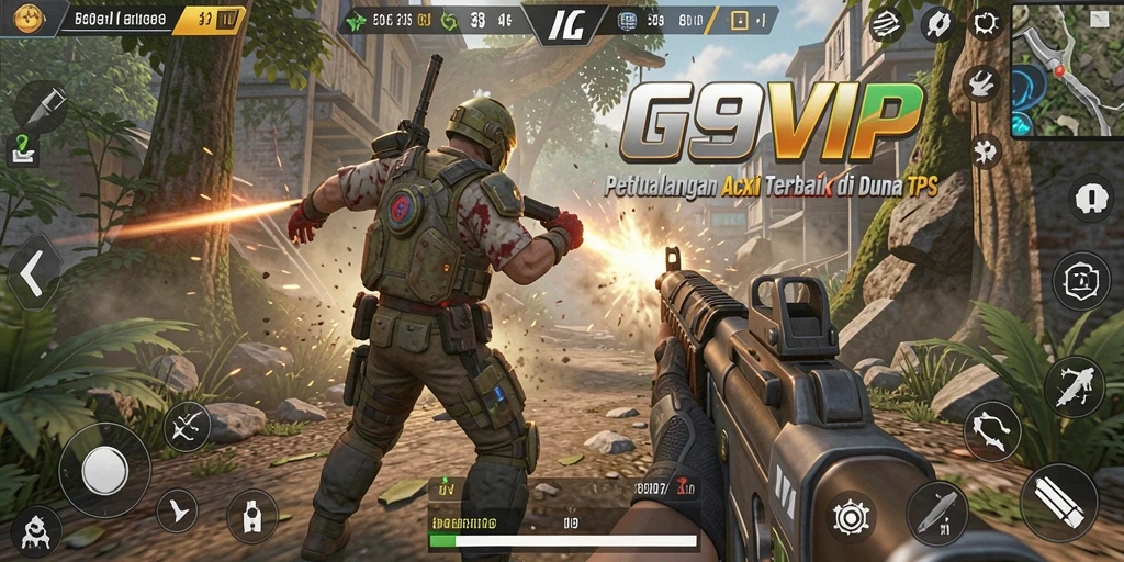 Tangkapan layar gameplay G9VIP dengan aksi seru dan dinamis.