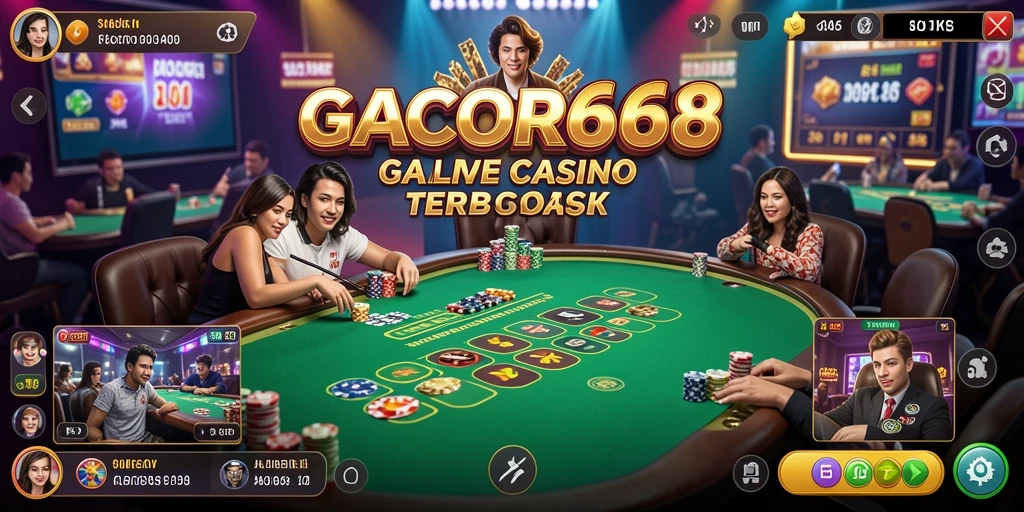 Screenshot gameplay GACOR668 yang menampilkan dealer dan pemain dalam sebuah sesi Live Casino.