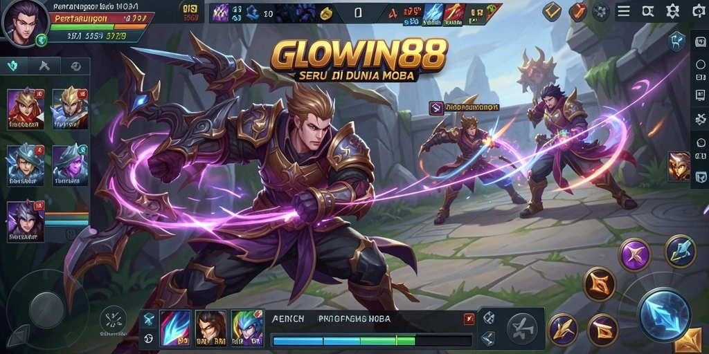 Gameplay GLOWIN88 dengan aksi pertempuran yang intens dan strategis.