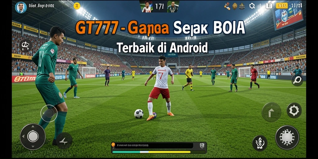 Tampilan gameplay GT777 yang seru dan mendebarkan di lapangan sepak bola.