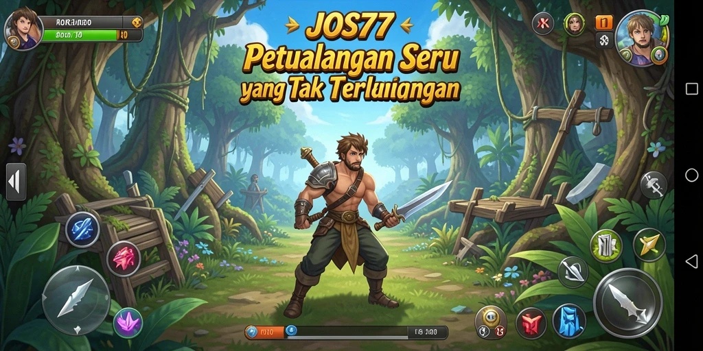 Tampilan menakjubkan dari gameplay petualangan di JOS77.