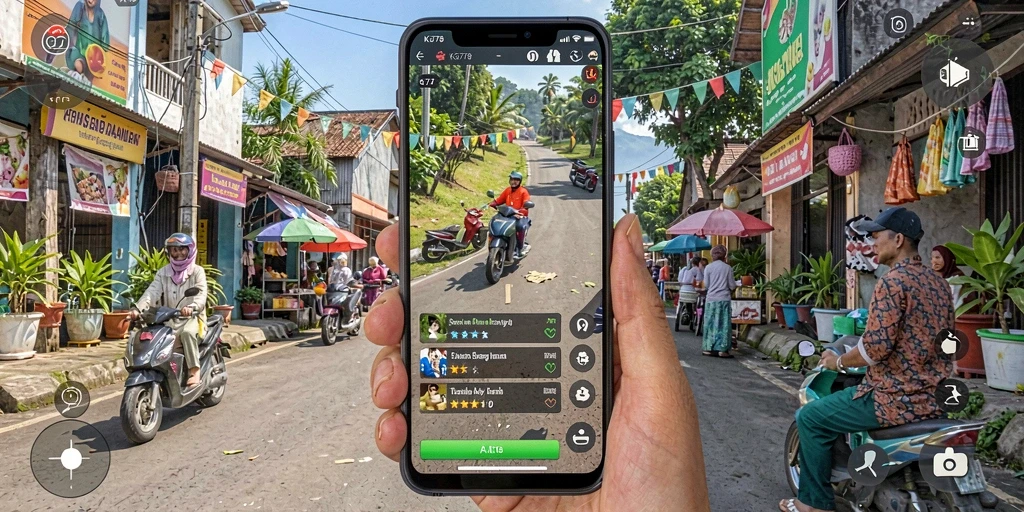 Tampilan gameplay KG778 dengan karakter yang berinteraksi di lingkungan dinamis.