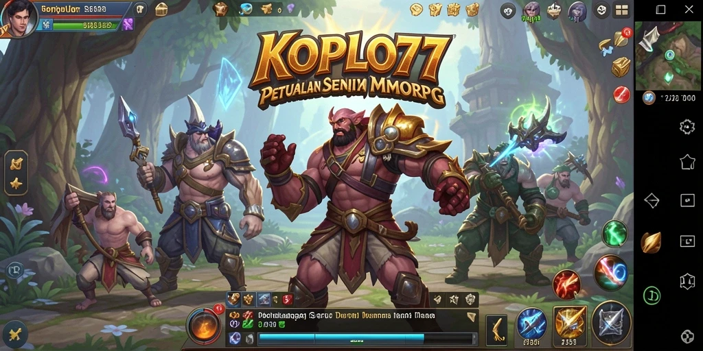 Screenshot gameplay KOPLO77 yang menampilkan pertarungan seru dalam dunia MMORPG.