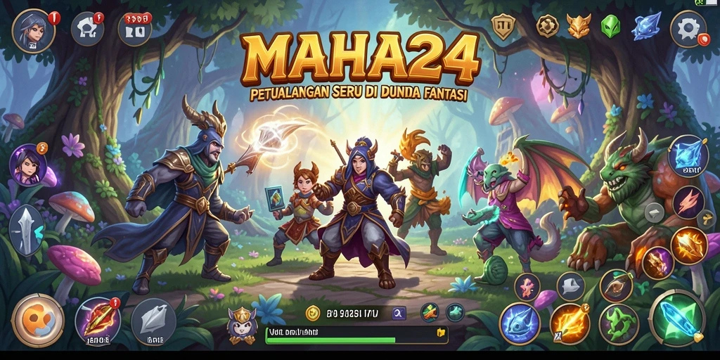 Screenshot utama MAHA24 menunjukkan petualangan seru dan menantang.