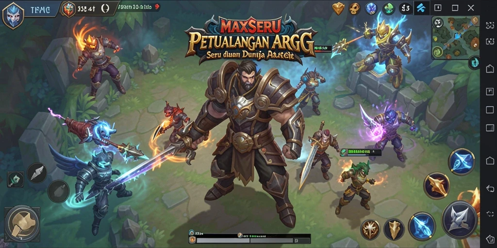Tampilan gameplay seru dalam game ARPG MAXSERU.