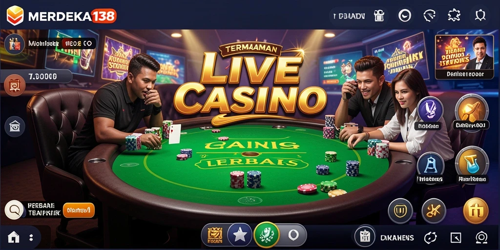 Tampilan screenshot gameplay seru di MERDEKA138 Live Casino.