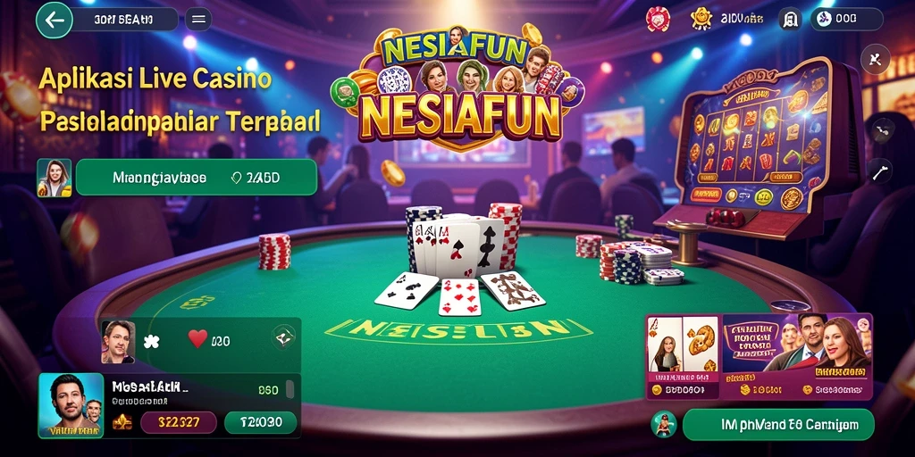 Tampilan gameplay Live Casino NESIAFUN yang menarik dan interaktif.
