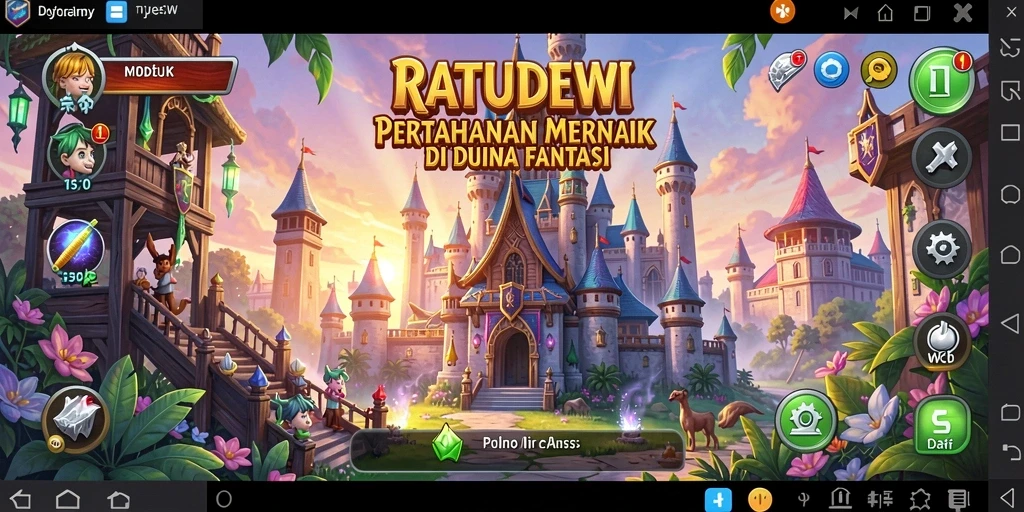 Tangkapan layar menampilkan aksi menara dalam RATUDEWI.