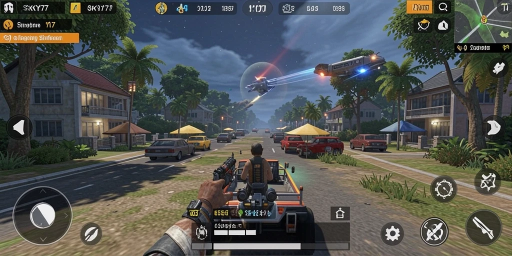Tampilan gameplay SKY77 yang seru dan interaktif.
