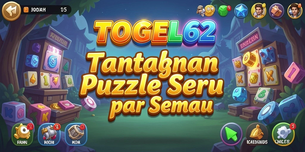 Gameplay TOGEL62 yang menampilkan berbagai level puzzle menarik.