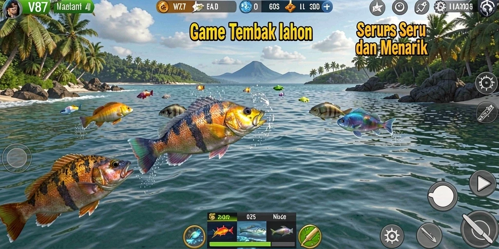 Tampilan gameplay Tembak Ikan yang seru dan menantang.